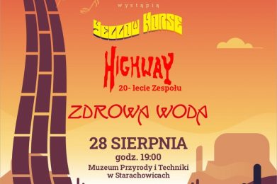 Plakat informujący o IX Festiwalu Blues pod Piecem